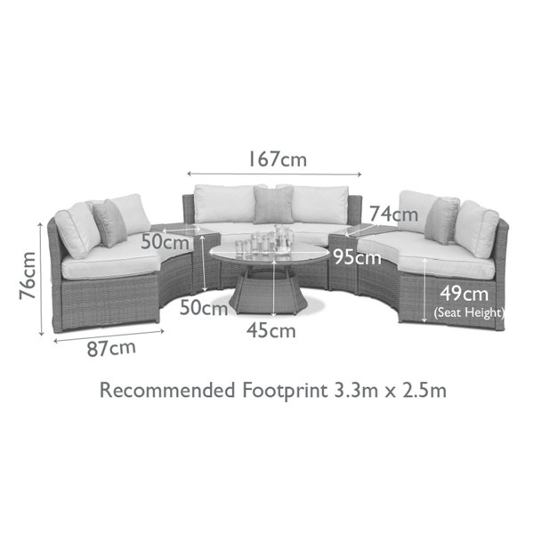 Dakota Fields Wisner Half Moon Rattan Sofa Set & Reviews Wayfair.co.uk